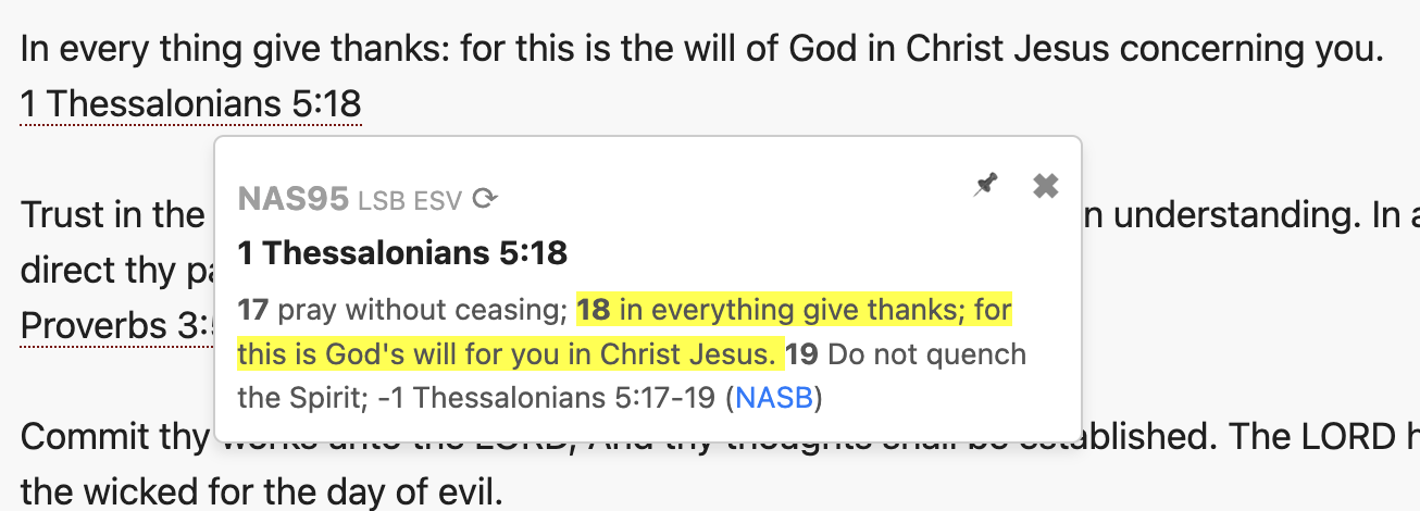 Scripture Popup